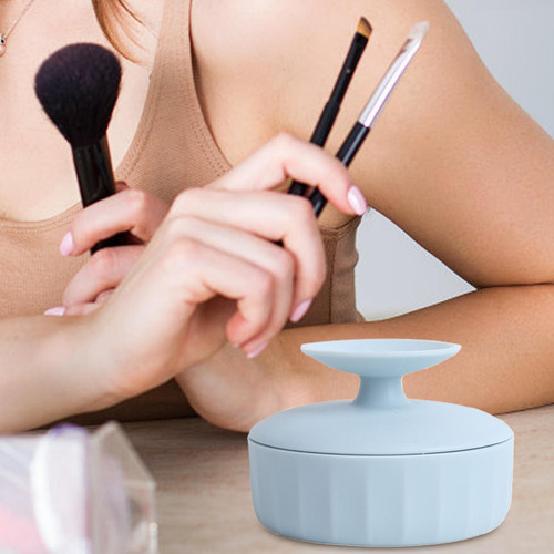 Tazón De Limpieza De Brochas De Maquillaje Tapete De Limpiez