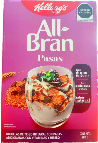 Cereal All Bran Pasas Kelloggs 980g