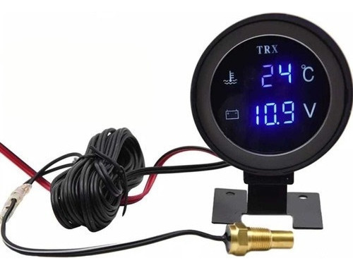 Voltímetro + Marcador De Temperatura Automotriz Universal
