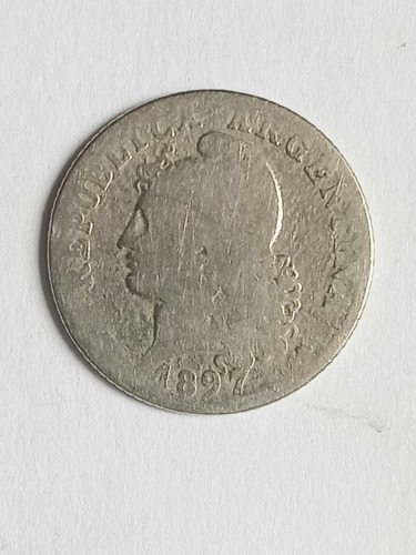 Argentina 1897. Moneda De 20 Centavos, Niquel. Mb. Mira!!!!