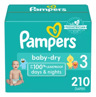 Pampers Baby-dry. Pañales Desechables Para Bebe, Talla 3