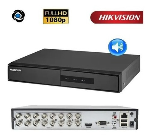 Kit Seguridad Hikvision Dvr 16ch + 16 Camaras 2mp +disco
