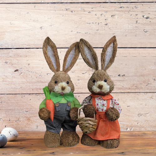 2 Uds De Pascua De Paja Decoración Hecha A Mano Estilo B