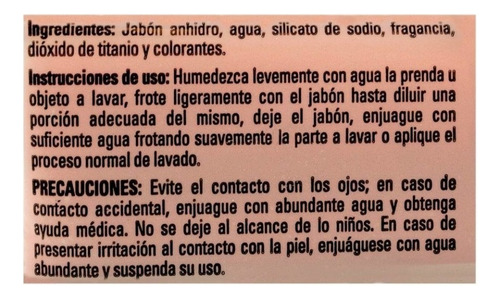 Jabón De Lavandería En Barra Aurrera Rosa 200g Quitamanchas