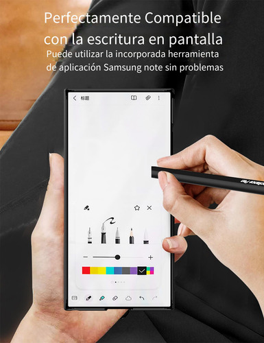 Funda De Piel Para Samsung Galaxy S23, Ultra, S24, Ultra, S25, Con Bolígrafo, Agarre Antideslizante Y Funda Protectora Que Absorbe Los Golpes
