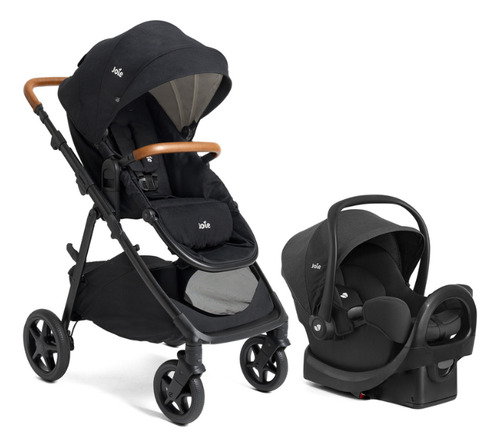 Coche Bebe Joie Ginger Travel System Con Huevito Y Base Color Shale Chasis Negro