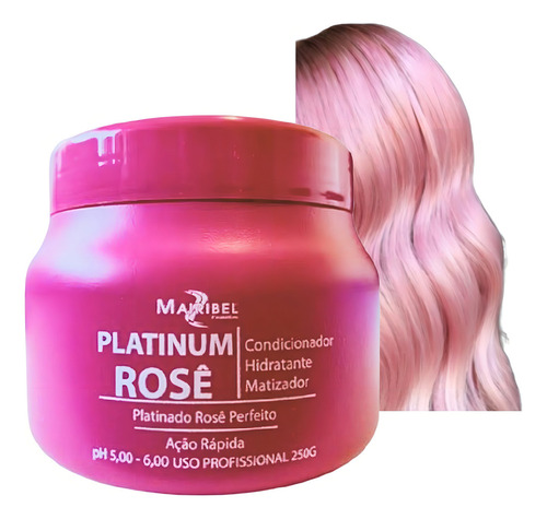 Mascara Matizadora Hidratante Para Cabelo Rosê Rosa