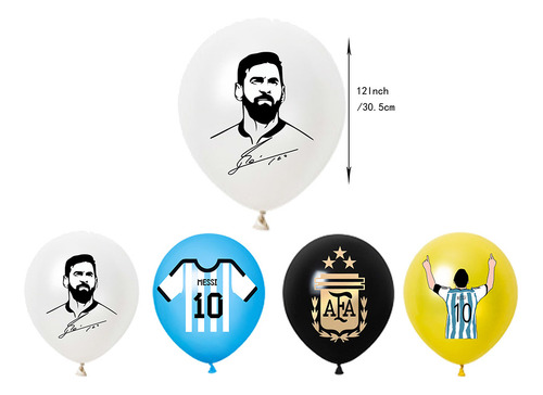 Kit Fiesta Lionel Messi Globos De Cumpleaños Decoración2