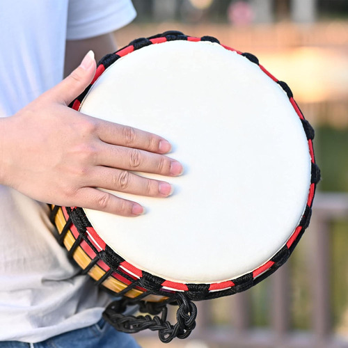Lieke Djembe Drum Tambor Africano 10'' X 20'' Piel De Cab...