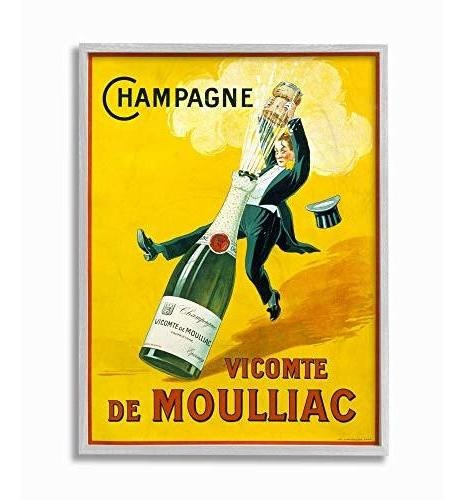 Stupell Industries Vintage Illustration Champagne Vicomte De
