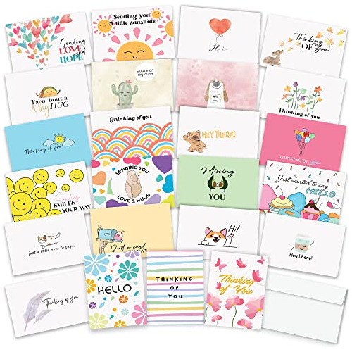 Tarjetas Thinking Of You Sobres  24 Tarjetas De Feli...