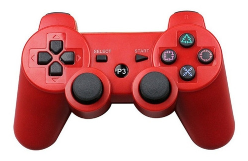 Control Joystick Compatible Play 3 Ps3 Inalambrico Rojo