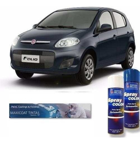 Tinta Spray Automotiva Verde Box Fiat + Verniz 300ml