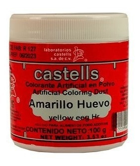 Colorante Amarillo Huevo Hr Castells 100 Gr 