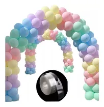Comprar Kit Cinta Acetato 5mts Arco Globos + 50 Globos Pastel 10 