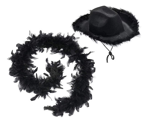 Sombrero De Boa Con Plumas De Pavo, 40 G, Con Diseño De Bail