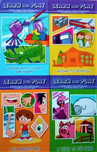 Lote X 4 Libros Infantiles En Ingles Para Aprender Y Jugar