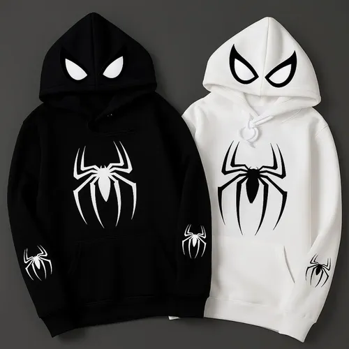 MLB 4278207605 Kit 2 Moletons Canguru Casal Spider Love Combinaco Gotico JM