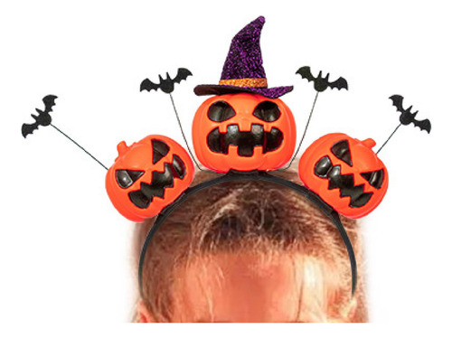 Diadema De Halloween De Calabaza Multiusos Para Decoración