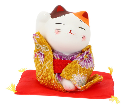 Adorno Japonés De Gato De La Fortuna Para Kimono, Precioso A