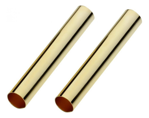 Perlas En Forma De Tubo De Metal Dorado