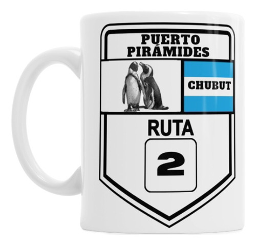 Taza De Ceramica  Ruta2 Provincia De Chubut Puerto Piramides