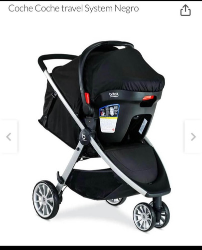 Coche Britax B-agile 3 Ruedas Negro/chasis Plateado (Usado)