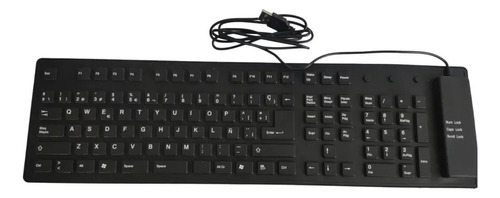 Teclado Flexible Usb Portable Viaje Salpicaduras Con Numeros