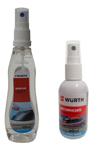 1 Cristalizador Water Off + 1 Anti Embaçante Wurth