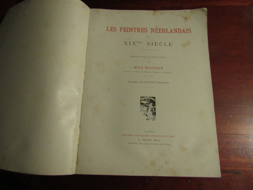 Les Peintres Neerlands Du Xix Siecle Max Rooses