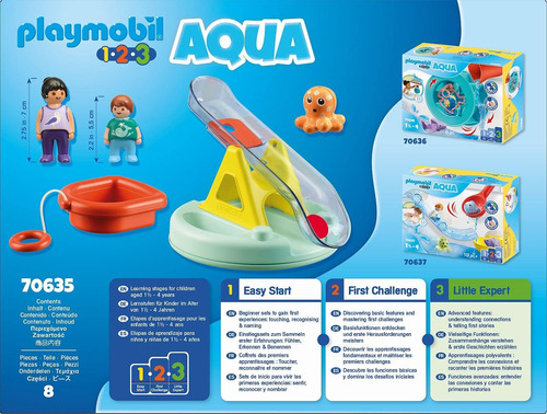 Playmobil 1.2.3 BalancĂn De Agua Aqua Con Barco