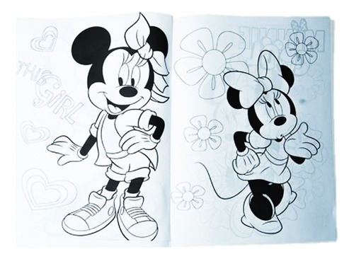 12 Libros De Colorear Mimi Mini Mouse Disney Pintar Fiesta
