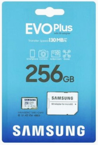 Memoria Micro Sdxc Samsung Evo Plus De 256 Gb Y 130 Mb/s