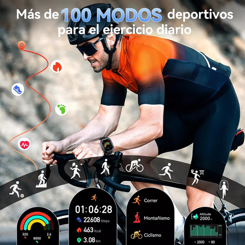 Smartwatch Cubot X1 Reloj Inteligente Deportivo 2atm Resistente Al Agua Negro 2.13'' Y Llamada Bluetooth Y Medición De Presión Arterial Negro Mesh Negro Negro