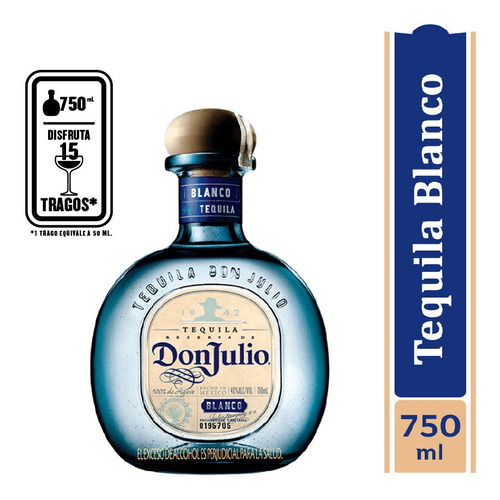 Tequila Don Julio Blanco  Botella X750m - mL a $341