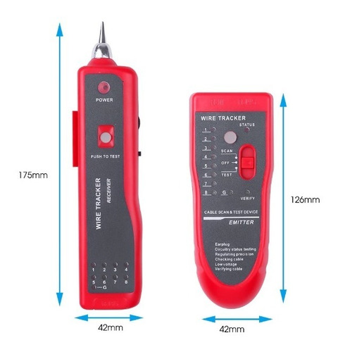 Probador Cable Red Lan Ethernet Rj11 Rj45 Buscador Línea Cat