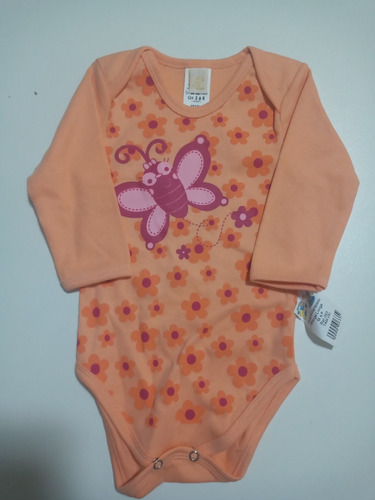 Body Manga Longa Para Bebês  0 A 6 Meses