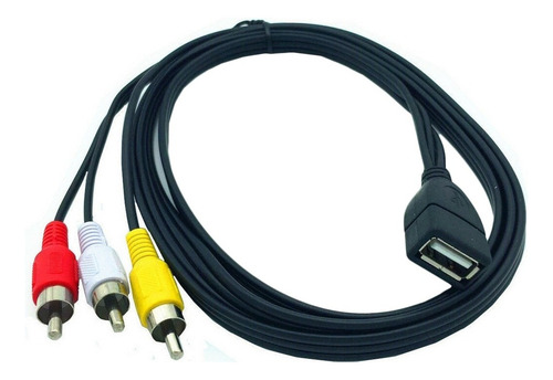 Cable Usb A Hembra A, 3 Rca, Phono Av, Pc, Tv Aux, Aux