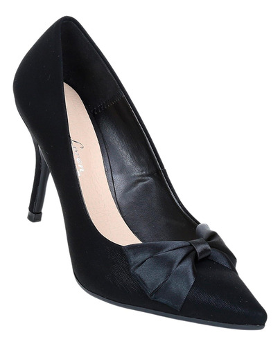 Zapatilla Gina Loren Mujer Negro Textil 2906