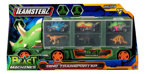 Tmz Beast Machines Transporte Dinosaurio + 3 Autos