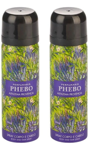 2 Sprays Para Corpo E Cabelo Alfazema Provençal 59ml - Phebo