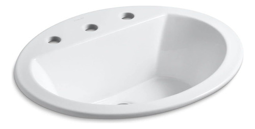 Kohler K-2699-8-0 Lavabo De Baño Ovalado De Cerámica, 21 X 2