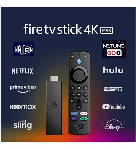 Fire Tv Stick 4K Dispositivo Streaming 4k 1.5millones de películas,  episodios,series,TV gratis y en vivo Control remoto por voz…