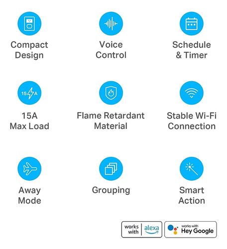 Kasa Smart Plug Ultra Mini 15a, Smart Home Wi-fi Outlet Func