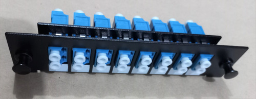 Module Plate 8-port Sc Sx Loaded With 8 Lc Dx Sm Adapter Tex