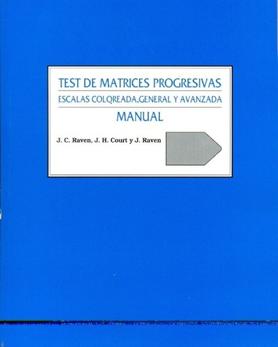 Test De Matrices Progresivas Manual  - Escalas Coloreada Gen