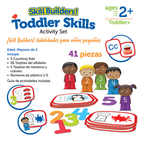 Learning Resources Skill Builders! Toddler Skills - 41 Piezas, Edades 2+ Años Ingles Para Niños, Juegos Educativos De Lectura Y Escritura, Material Didáctico Preescolar, Flash Cards Ingles
