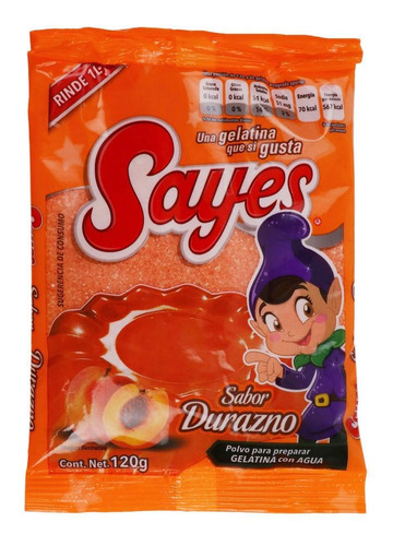 Gelatina Sayes Sabores Surtidos Caja Con 50 Pz De 120 Gr C/u