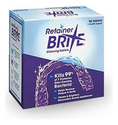 Retainer Brite 36 Tabletas - Tabletas Limpiadoras De Retene.