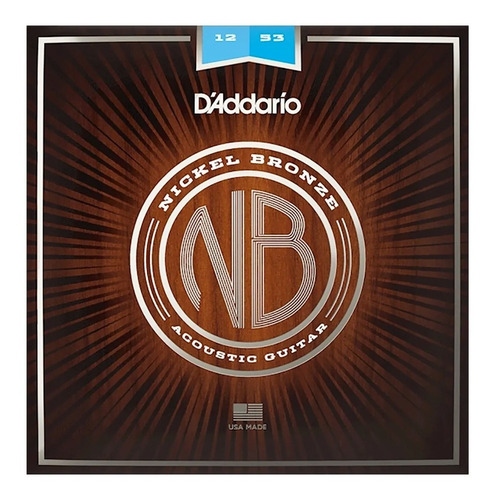 Daddario Nb1253 Cuerdas Guitarra Acústica 12-53 Acero Bronce